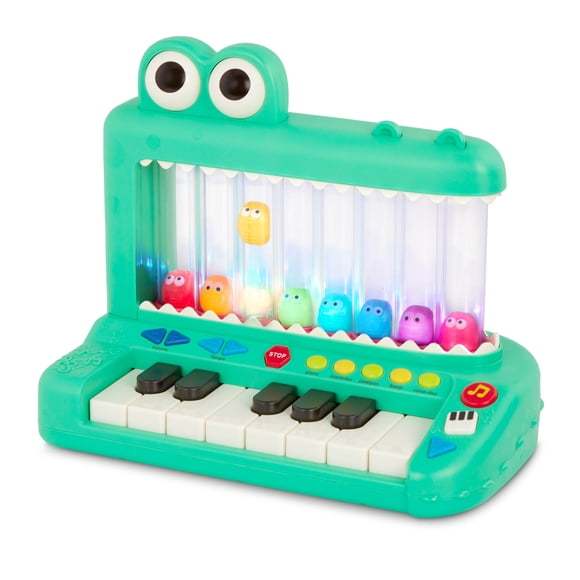 Battat Croco Pop Piano – Clavier musical pour bébés et tout-petits avec chansons, sons et lumières