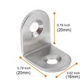 thumbnail image 3 of 20 Pcs Équerres d'Angle en Acier Inoxydable à 90 Degrés, 0,78 Po X 0,78 Po Équerres d'Angle Droit, Support en Acier Inoxydable, 3 of 7