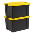 thumbnail image 1 of IRIS Bacs de Rangement en Plastique de 72 L avec Loquets, Lot de 2, 1 of 10