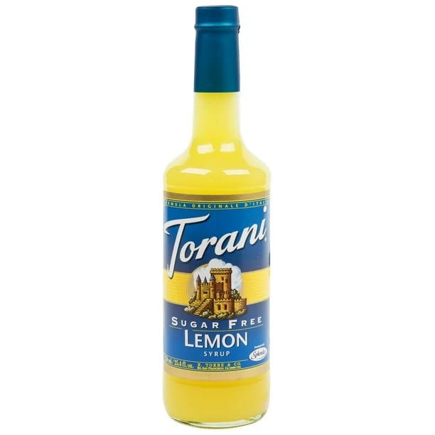 Torani 750 ml Sirop Aromatisant / Sirop de Fruit au Citron Sans Sucre