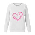 thumbnail image 4 of Rbaofujie Chandails à Capuchon pour Filles Femmes Mode Décontractée Imprimé Col Rond Ample Manches Longues T-shirt Hauts Blouse Blanc Mignons Chandails, 4 of 4