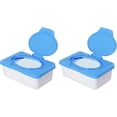thumbnail image 2 of Distributeur de Lingettes Rechargeables avec Couvercle à Boucle, Lot de 2, Contenant en Plastique, Conception d'Étanchéité Antidérapante pour Adultes, 2 of 9