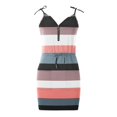 thumbnail image 5 of SMihono Robe Bohème d'Été pour Femmes Grande Taille Mode pour Femmes Col en V Imprimée Sans Manches Bretelles Paquets Robe Chandail, 5 of 5