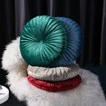 thumbnail image 4 of Coussin Rond en Velours, Décoration pour la Maison, Coussin Rond Plissé pour Canapé, Chaise, Lit, Voiture, 4 of 5