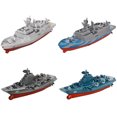 thumbnail image 3 of Ruiboury RC Warship Remote Control Cruiser Speedboat Model Children Aircraft Carrier Toys Holiday Gift Dark Blue, 3 of 8
