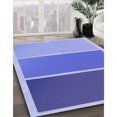 thumbnail image 3 of Ahgly Company Machine Washable Indoor Square Transitional Day Sky Blue Area Rugs, 6' Square, 3 of 7