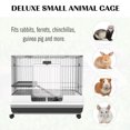 thumbnail image 4 of PawHut 2-Level Guinea Pig Cage for Small Animals, Black 28"H, 4 of 10