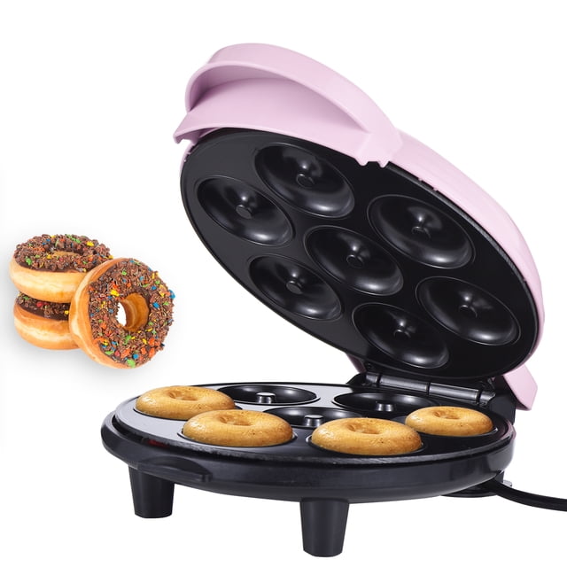 Dash Mini Donut Maker Machine Makes 7 Doughnuts 700W Double-sided Heating Non-stick Coating Electric Donut