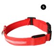 thumbnail image 1 of USB Rechargeable Luminous Pet Collar Neck Glowing LED USB Rechargeable Neck Light Flashing Collar with Webbing, Red, S, 1 of 8
