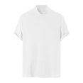 thumbnail image 4 of AherBiu Plus Size Men's T-Shirts Slim Fitted Stretch High Collar Tees Active Workout Gym T-Shirts, 4 of 9