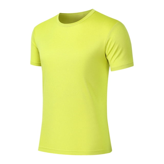Pisexur T Shirts for Man , Hommes Mode Décontractée Couleur Unie Col Rond Course Exercice et Entraînement Physique Manches Courtes Haut Vert, G Chemises de Golf Hommes & Chemises Hommes