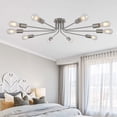 thumbnail image 1 of TULUCE 10 Light Sputnik Chandelier Brushed Nickel Ceiling Light Semi Flush Mount Light Ceiling Lamp for Kitchen Dining Room Living Room Foyer, 1 of 4