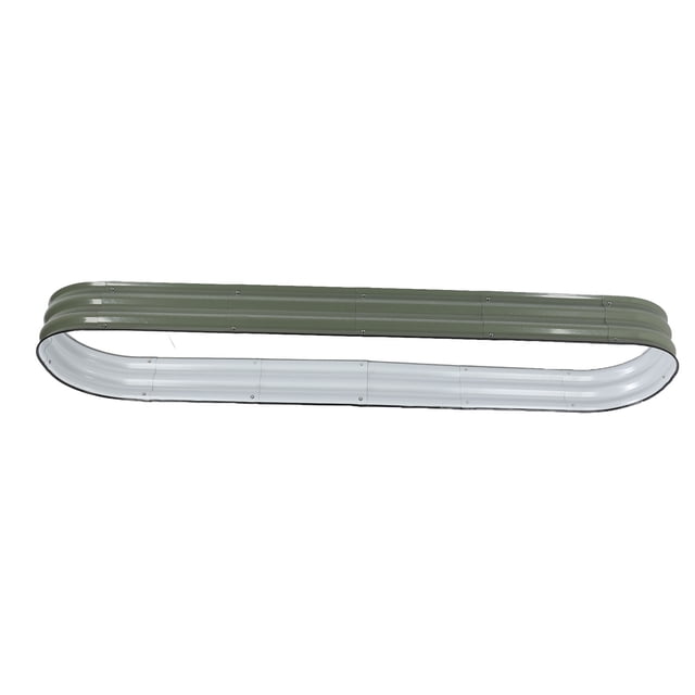 Galvanized Metal Raised Garden Bed, DIY Open Bottom Sturdy Construction Raised Planter Box for Home School Street Garden Villa