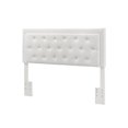 thumbnail image 3 of White Faux Leather Panel Bed with Tufted Headboard in Queen, 3 of 3