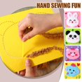 thumbnail image 3 of Embroidery Doll Set, Cartoon Animal Punch Needle Fabric Patterns Needle Sewing Carto Poking Kit First for Beginner, Kit,, 3 of 8