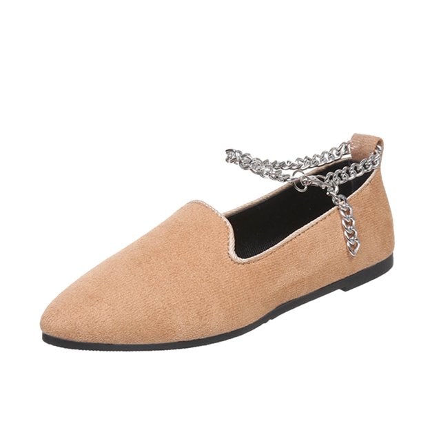 B91xZ Mocassins Classiques Décontractés pour Femmes Bout Rond Talon Haut Bloc, Kaki 6