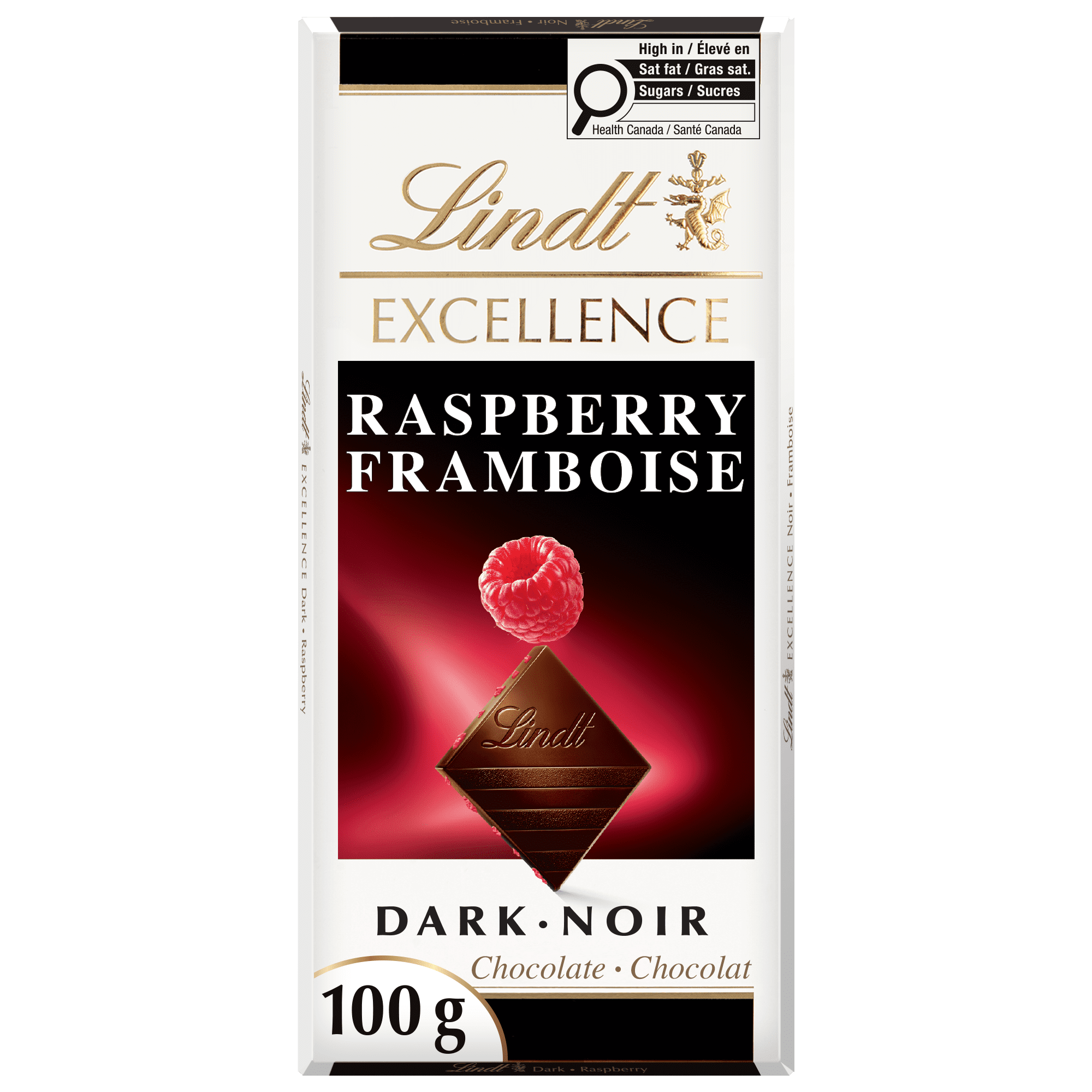 Lindt EXCELLENCE Raspberry Dark Chocolate Bar, 100g