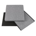 thumbnail image 3 of HOMETRENDS 15 inch Storage Cube Grey Faux Linen, 3 of 6