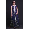 thumbnail image 2 of Bimba Feuilles Femmes Imprimé Fente avant Sans Manches Maxi Été Longue Robe Décontractée-Xx-Grand, 2 of 5