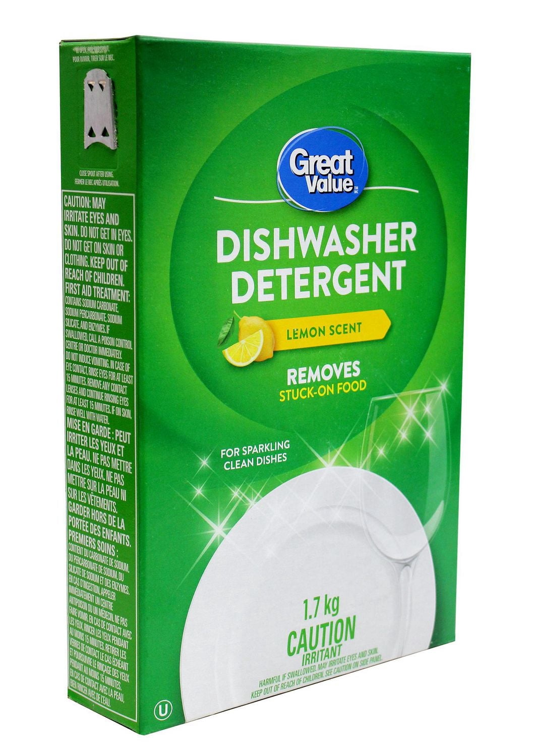Great Value Détergent pour Lave-Vaisselle Arôme de Citron 1.7KG