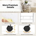 thumbnail image 2 of Ourlova Black 1 Set Wooden Adjustable Height Mobile Foldable Computer Desk Standing Workstation Bedside Writing Table Small Single Desk, 2 of 6