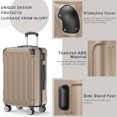 thumbnail image 4 of Sunbee Ensemble de Bagages 3 Pcs : Valise Rigide Légère avec Serrure TSA et Roulettes Multidirectionnelles, Couleur Champagne, 4 of 8
