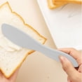 thumbnail image 1 of Cake Scraper, EDHITNR Flexible Plastic Spatula Tool, Multipurpose Kitchen Baking Scraper Non-SKidGrip for Frosting Dressing Pudding, White, 1 of 6