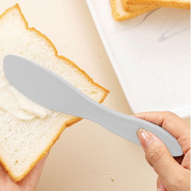 Cake Scraper, EDHITNR Flexible Plastic Spatula Tool, Multipurpose Kitchen Baking Scraper Non-SKidGrip for Frosting Dressing Pudding, White
