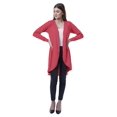 thumbnail image 2 of Moomaya Womens Full Sleeve Hi-Lo Shrug Rounded Hem Long Cotton Summer Cardigan, 2 of 7