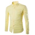 thumbnail image 1 of AherBiu Men Shirts Button down Long Sleeve Causal Regular Fitted Causal Loose Fall Winter Classic Solid Color Tee Tshirts, 1 of 2