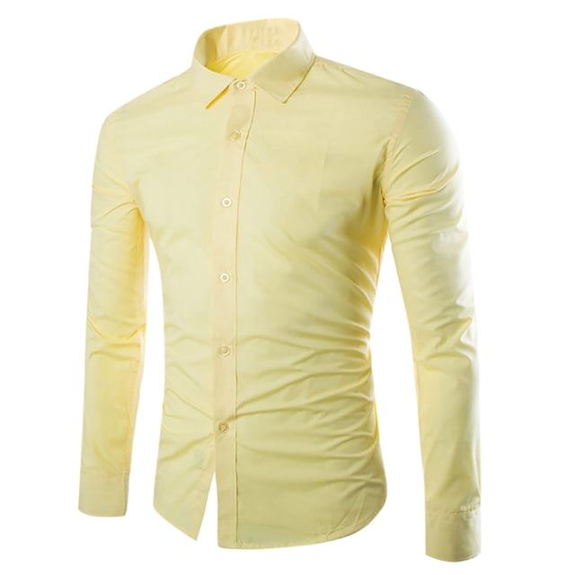 AherBiu Men Shirts Button down Long Sleeve Causal Regular Fitted Causal Loose Fall Winter Classic Solid Color Tee Tshirts