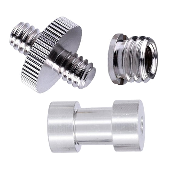 funtasica 1/4 inch to 3/8 inch Threaded Screw Mount Adapter Metal Camera Screws Camera
