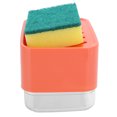 thumbnail image 3 of Dish Soap Dispenser for Kitchen, Dish Soap Dispenser, Soap Pump 2 In1 Press Liquid Soap Dispenser Soap Dispenser and Sponge Holder, Countertop Soap Pump Dispenser Caddy, 3 of 7
