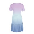 thumbnail image 4 of Weiqiqre Robes de Travail pour Femmes, Robe T-Shirt d'Été Décontractée à Manches Courtes pour Femmes, Robes Mini à Étages avec Poches, 4 of 6
