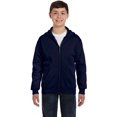 thumbnail image 2 of Hanes Comfortblend EcoSmart Chandail à Capuchon à Fermeture Éclair Intégrale pour Enfants, TG, Marine, 2 of 7