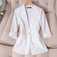 thumbnail image 1 of Soki Women's 3/4 Sleeve Lightweight Work Office Blazer Jacket (S-3XL), 1 of 4