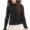 thumbnail image 1 of Posijego Girls Turtleneck Sweaters Ribbed Knit Long Sleeve Sweater T-Shirts Winter Slim Basic Tee Tops for Little Girls, 1 of 3