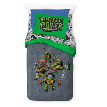 Teenage Mutant Ninja Turtles 4 Pcs Twin Bed in a Bag for Kids - Comforter, Bed Sheets, and Pillowcase
