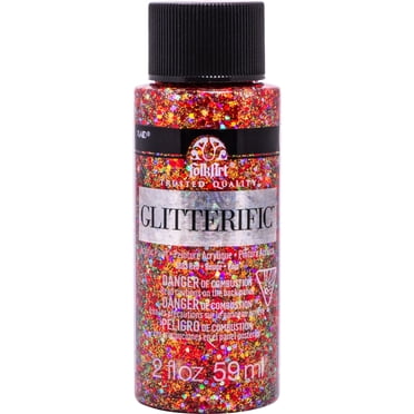 FolkArt Glitterific Acrylic Paint, Red, 2 fl oz