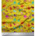 thumbnail image 1 of Soimoi Rayon Fabric Dot,Octopus & Jellyfish Ocean Decor Fabric Printed Yard 42 Inch Wide, 1 of 3