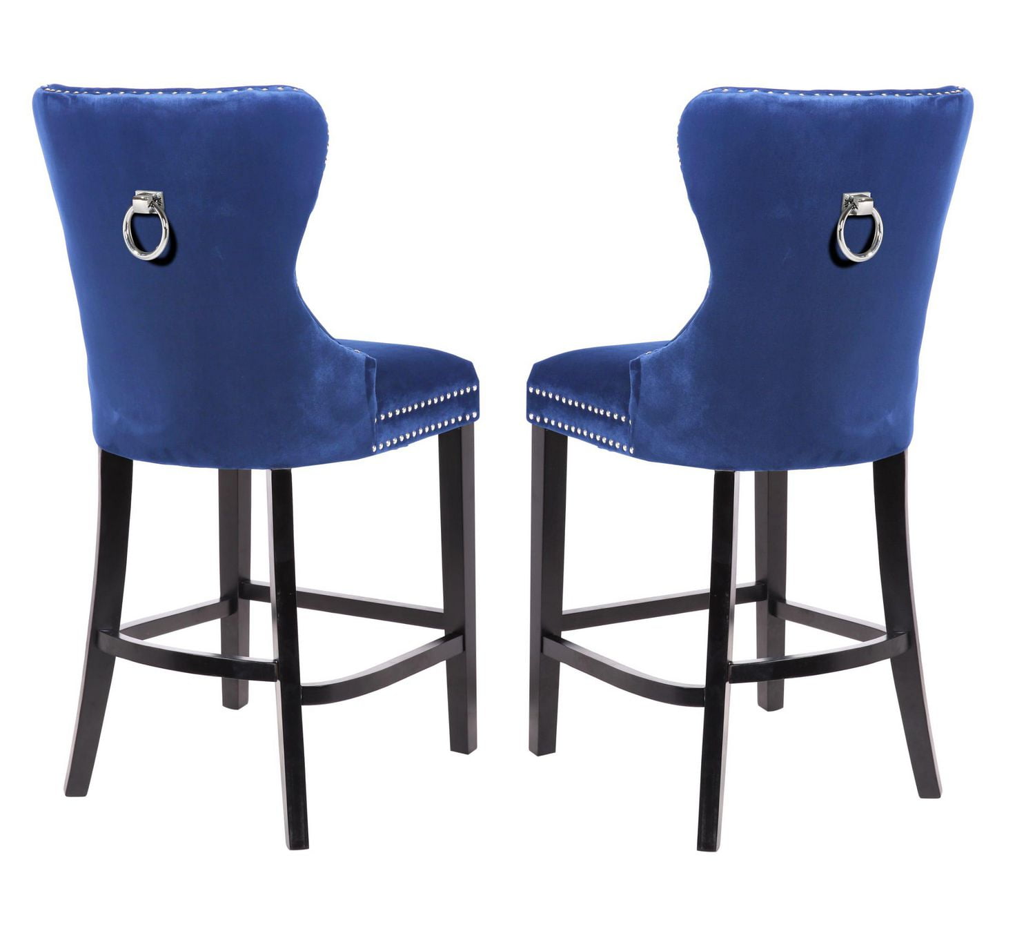 Plata Import Boyel Stool in Blue - Set 2