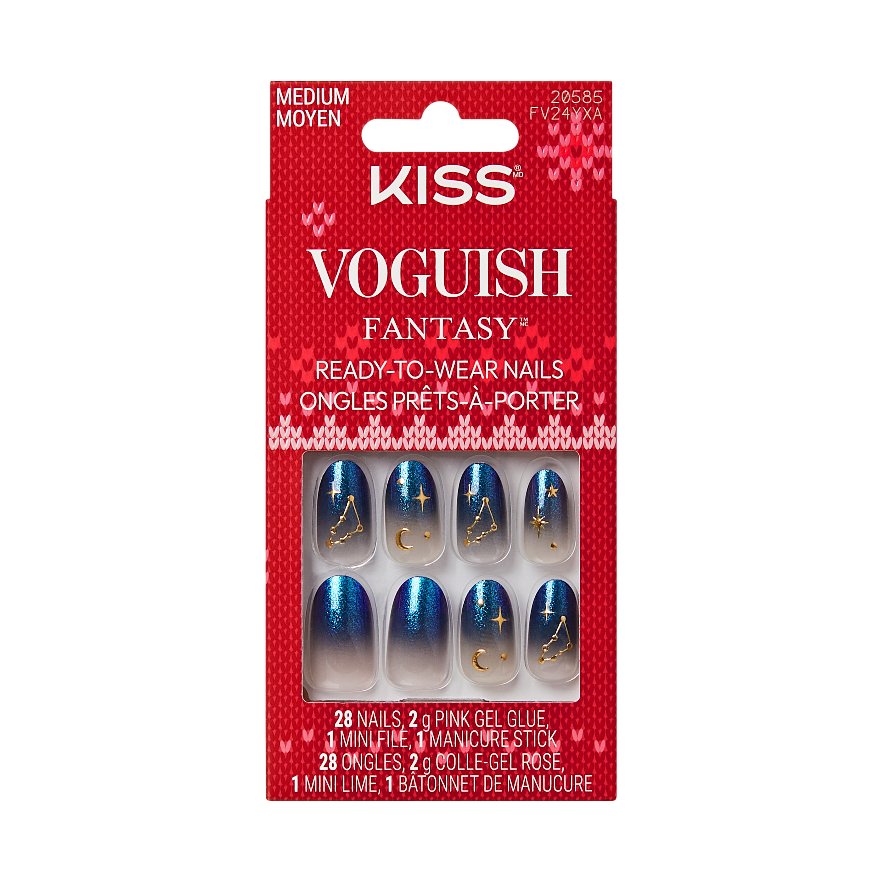 Kiss - Fantaisie tendance - 28 ongles - Moyens - Amande