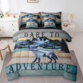 thumbnail image 1 of YST Safari Wolf Silhouette 7-Piece Nature Adventure Comforter Set, Queen, 1 of 4