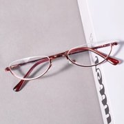 Retro Half Frame Circular Reading Glasses for Men Women Lightweight Readers with Spring Hinge