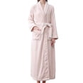thumbnail image 2 of Women'S Double Pocket Flannel Bathrobe Soft And Warm Double Faced Velvet Bathrobe Pajamas And Home Wear Bathrobe Robe, 2 of 6