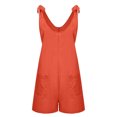 thumbnail image 4 of Styesk Shorts pour Femmes Mode Femme Été Uni Poche Décontracté Sans Manches Combinaison à Bretelles, 4 of 7