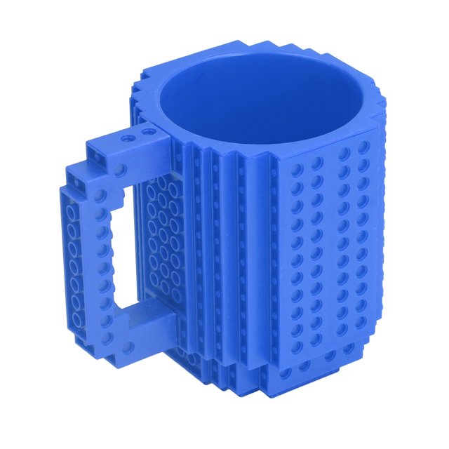 Build On Brick Mug, Lightweight Decoration Building Blocks Cups Funny Toy For Gathering Blue