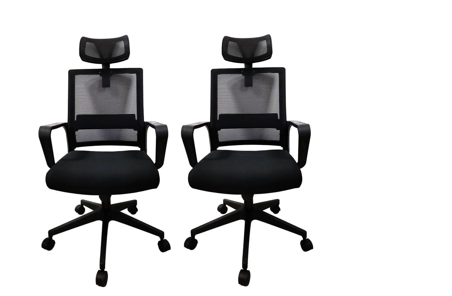 K-LIVING LUNA ERGONOMIC NYLON MESH OFFICE CHAIRS/ DESK CHAIR WITH ADJUSTABLE HEIGHT IN BLACK (2 PER BOX)