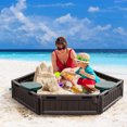 thumbnail image 2 of Outsunny Bac à Sable pour Enfants avec Housse pour 3 à 12 Ans, Brun, 2 of 9