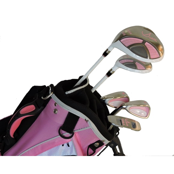 Sephlin - Lady E Pink Girls Left Handed 5 Pieces Girls Golf Clubs Set & Golf Bag Ages 3-6